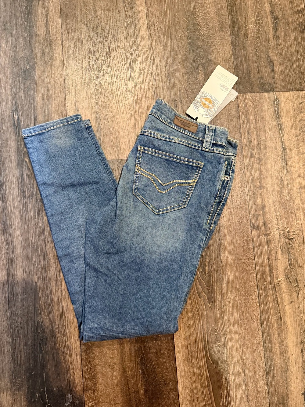 NWT Harley Davidson Classic Women's Blue Denim Jeans - Slim Fit size 10